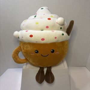 Hot Chocolate Cocoa Mug Plush 12 Inch Rainbow Sprinkles Marshmallow Hug Me Toy